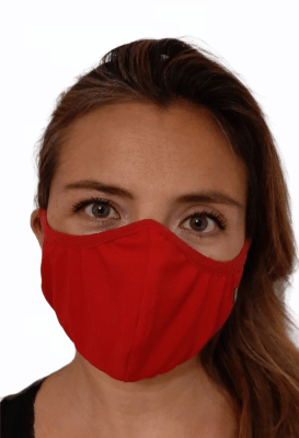 Mascarilla Antifluidos Mujer Rojo liso