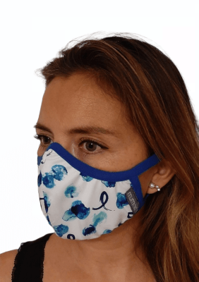 Mascarilla Antifluidos Mujer Círculos Azules