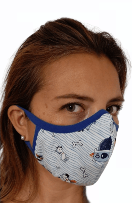Mascarilla Antifluidos Mujer E/ Perritos1