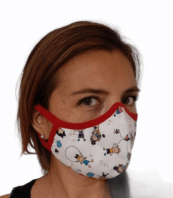 Mascarilla Antifluido Mujer E/Niñas jugando