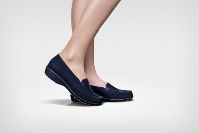 Calzado Zapato Sticky Shoe Social Antideslizante Mujer Azul Marino