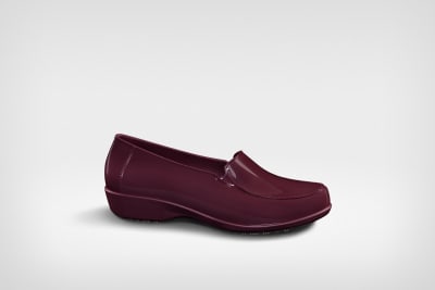 Calzado Zapato Sticky Shoe Social Antideslizante Mujer Guinda1