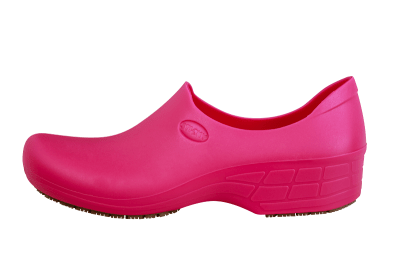 Zapato Zueco Antideslizante Cocina Clínico Fucsia