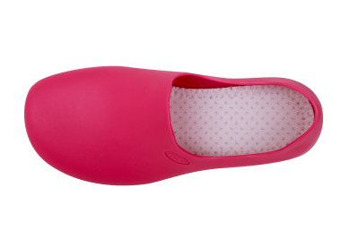 Zapato Zueco Antideslizante Cocina Clínico Fucsia