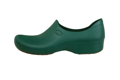 Zapato Zueco Antideslizante Cocina Clínico Verde Botella