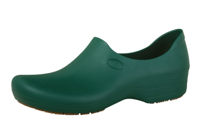 Zapato Zueco Antideslizante Cocina Clínico Verde Botella