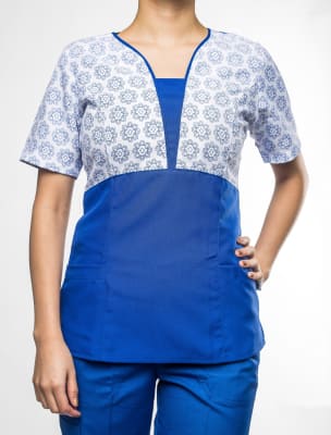 Top Clínico Tulipan C/Bie Girasol Azul Rey