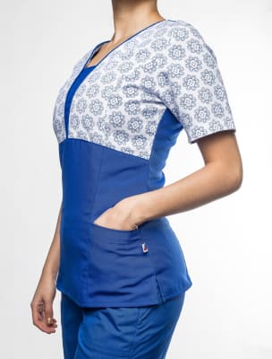 Top Clínico Tulipan C/Bie Girasol Azul Rey