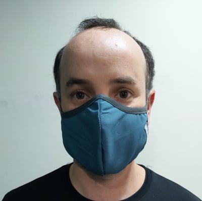 Mascarilla Antifluidos Hombre Verde Petroleo 