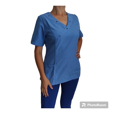 Uniforme Clinico Delantal Lilium Ojetillos Jacinto Antifluidos