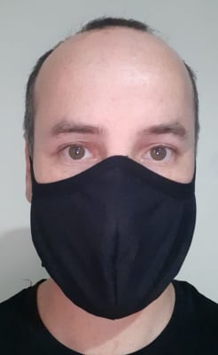 Mascarilla Antifluidos Adultos Ajustable Negro 