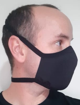 Mascarilla Antifluidos Adultos Ajustable Negro 