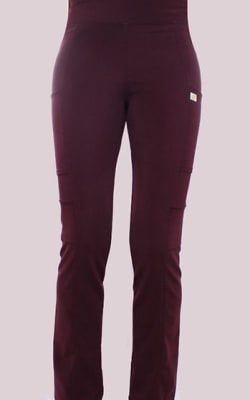 Uniforme Clínico Pantalón Mujer Flex Pro Burdeo