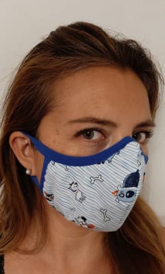 2 Mascarillas Antifluidos Mujer Perritos