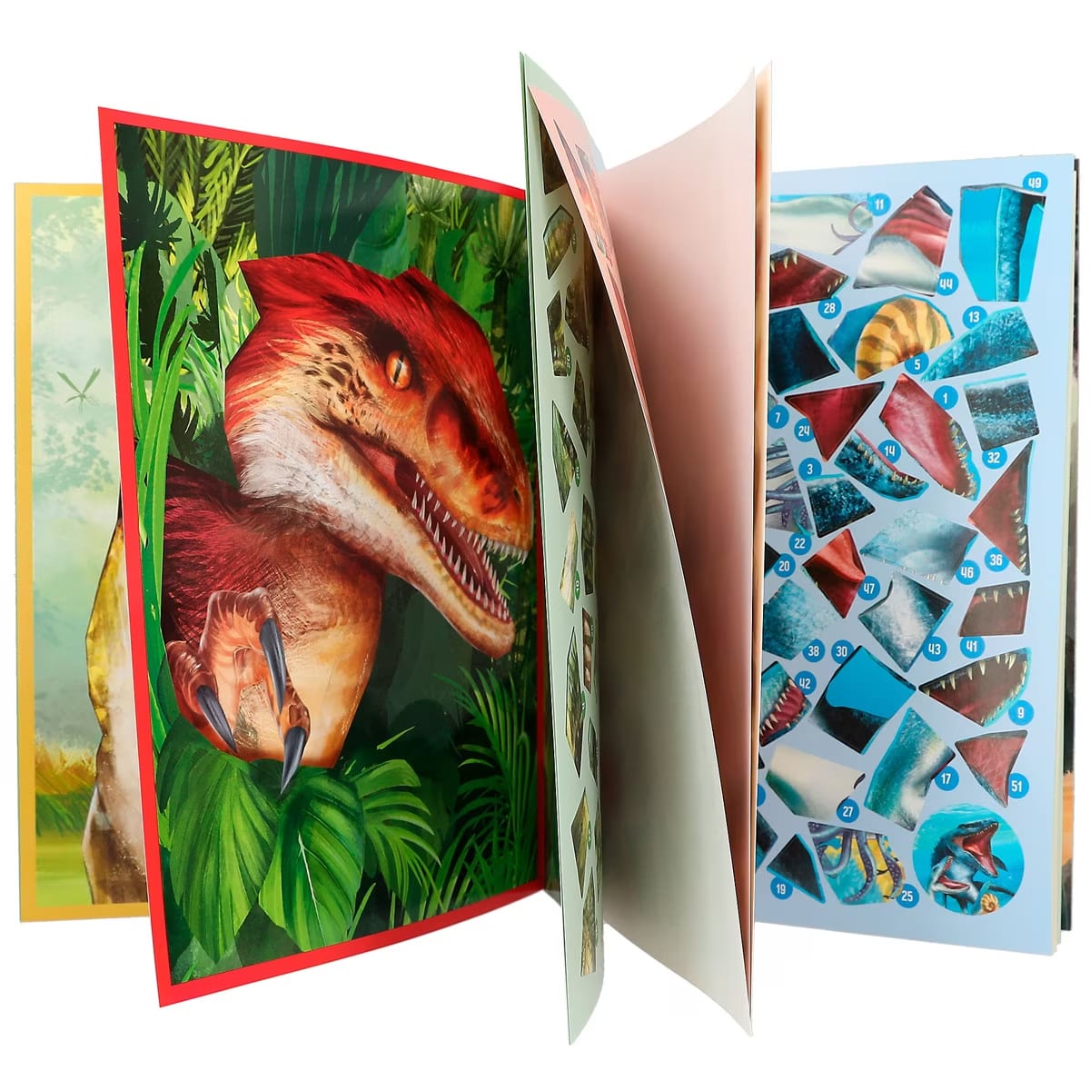 DINO WORLD: LIBRO DE PEGATINAS POR NÚMERO2