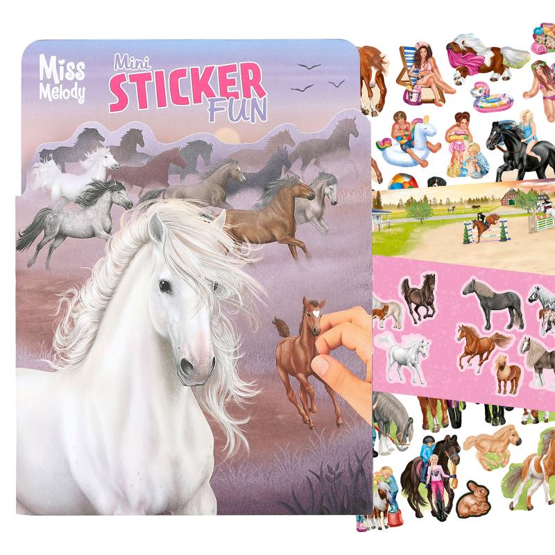 MISS MELODY MINI STICKER FUN: CREANDO EL MINI MUNDO DE LOS CABALLOS CON STICKERS1