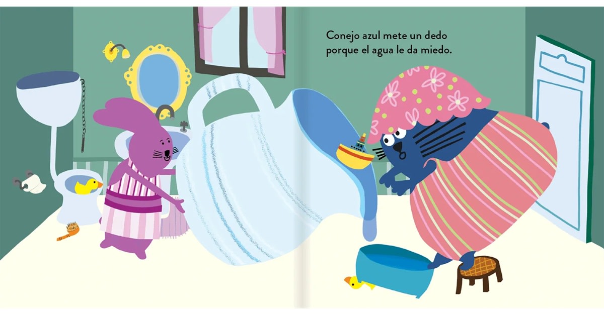 A BAÑARSE, CONEJITOS4
