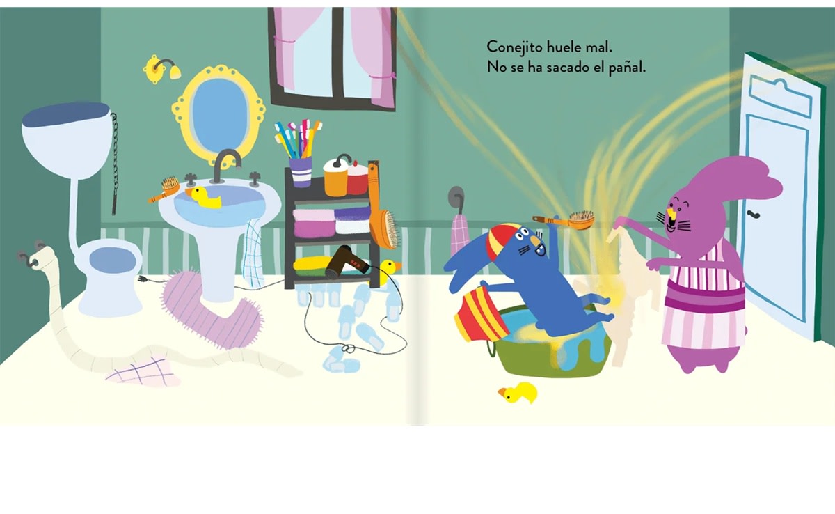 A BAÑARSE, CONEJITOS5