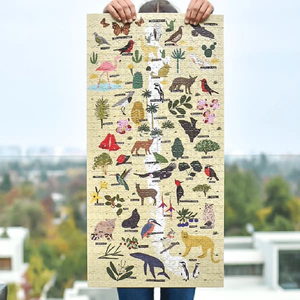 PUZZLE 1000 PIEZAS MAPA FLORA/FAUNA DE CHILE2