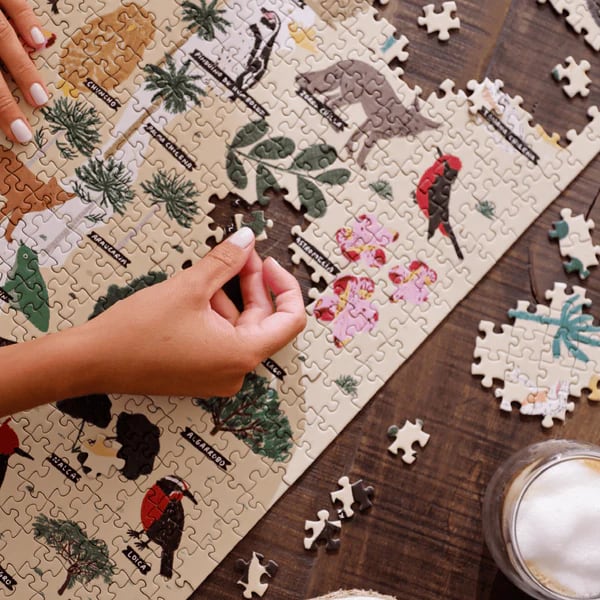 PUZZLE 1000 PIEZAS MAPA FLORA/FAUNA DE CHILE3