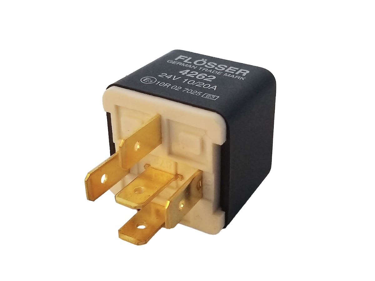 4262 RELAY PARA LUCES 5 TERMINALES 24V 10A/20A ALEMAN FLÖSSER Autofoc