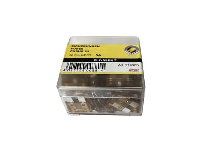 214805 CAJA DE FUSIBLE DE UÑA 5A X50 FLÖSSER