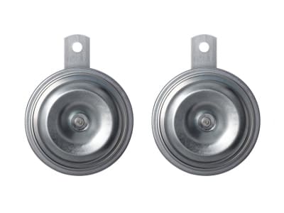 247659 JUEGO DE 2 CLAXON TIPO PLATILLO 24V ALTA Y BAJA FLÖSSER