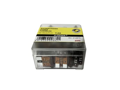 214875 CAJA DE FUSIBLE DE UÑA 7.5A X50 FLÖSSER1