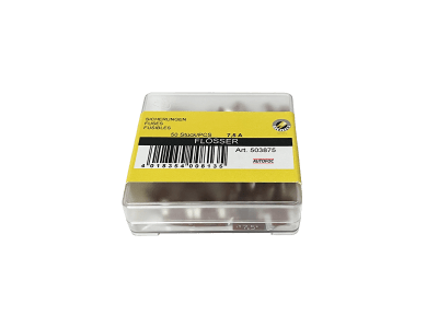 503875 CAJA DE FUSIBLE X50 MINIUÑA CORTA MODERNO 7.5A FLÖSSER