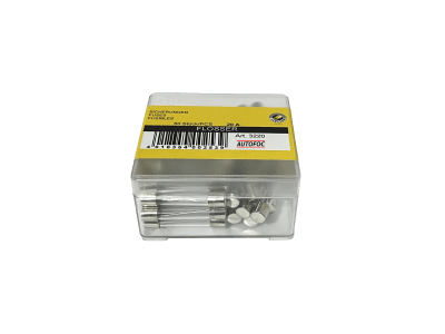 3220 CAJA DE FUSIBLE DE VIDRIO 20A X 50 PIEZAS ALEMAN FLÖSSER1