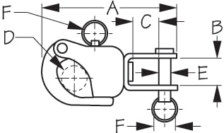 Snap Shackle C/Destorcedor 12mm