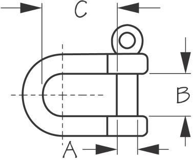 Grillete Recto 5mm Inox