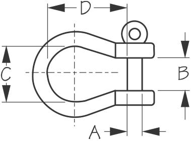 Grillete Lira 19mm Inox