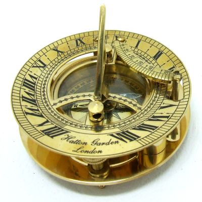 Brujula Reloj Solar Caja Madera