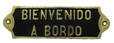 Placa Rectangular Bronce Bienvenido a Bordo