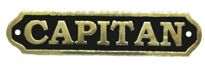 Placa Rectangular Bronce Capitán