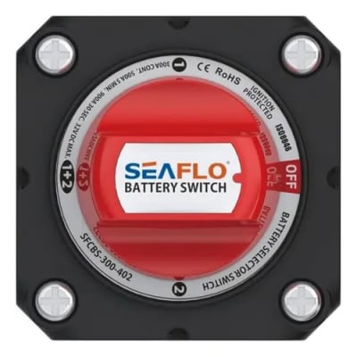 Cortacorriente 300A 4 POS (1, 2, 1+2, OFF) SEAFLO SFCBS-300-402