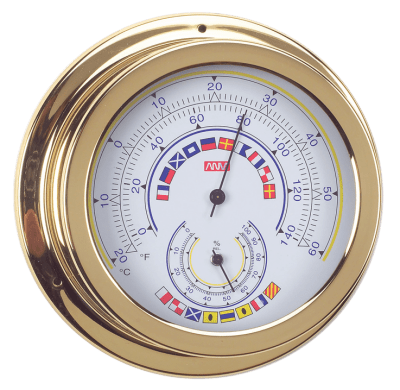 Termómetro Higrómetro Bronce 150x120 mm