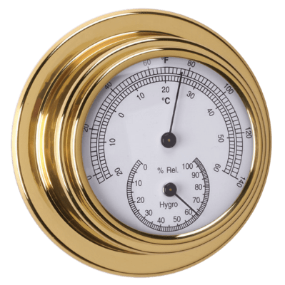 Termómetro Higrómetro Bronce 95 x 70 mm