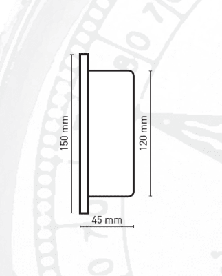 Termómetro Higrómetro Bronce 150x120 mm