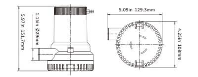 Bomba Sentina SEAFLO 24V 2000GPH