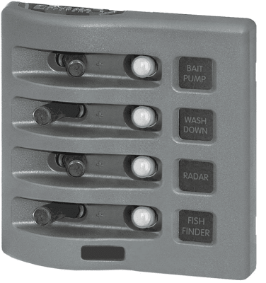 Panel 4 Posiciones 12/24V A Prueba de Agua IP67