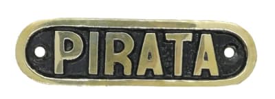 Placa Bronce Pirata
