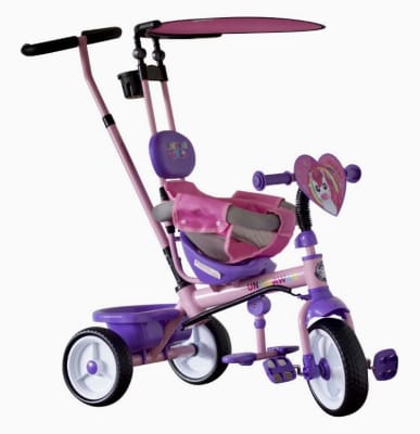 TRICICLO CON TOLDO UNICKAWAII ROSADO IB-TRI01 TRICICLO CON TOLDO UNICKAWAII ROSADO IB-TRI01