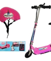 SCOOTER ELECTRICO ROSADO 2 EN 1 C/ASIENTO Y CASCO C/LUZ IB-SE302 SCOOTER ELECTRICO ROSADO 2 EN 1 C/ASIENTO Y CASCO C/LUZ IB-SE302