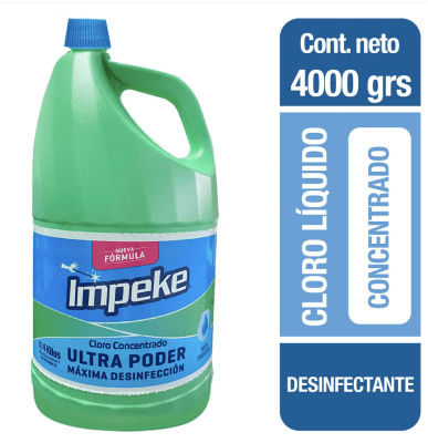 Cloro Ultra Poder Impeke 4litrs