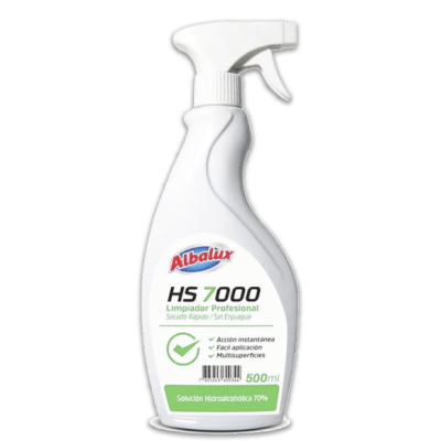 Limpiador desinfectante base Alcohol HS 7000 500ml gatillo