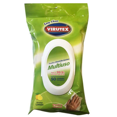 Toallas desinfectantes virutex 50un Limón