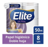 8 Rollos Papel higiénico Elite 50M1