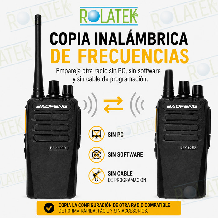 BF-1909 RADIO TRANSCEPTOR PROFESIONAL 11W USB-C8